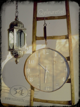 rural scrap wood clock
